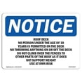 thumbnail image 1 of OSHA Notice Sign - Roof Deck No Person Under The Age Of 18 |  Aluminum Sign | Protect Your Business, Work Site, Warehouse & Shop Area |  Made in the USA, 1 of 6