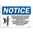 thumbnail image 1 of OSHA Notice Sign - Rotating Auger Inside This Hopper |  Aluminum Sign | Protect Your Business, Construction Site, Warehouse & Shop Area |  Made in the USA, 1 of 6