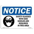 thumbnail image 1 of OSHA Notice Sign - Safety Glasses With Side Shields |  Aluminum Sign | Protect Your Business, Construction Site, Warehouse & Shop Area |  Made in the USA, 1 of 6
