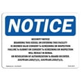 thumbnail image 1 of OSHA Notice Sign - Security Notice Boarding This Vessel Or |  Aluminum Sign | Protect Your Business, Work Site, Warehouse & Shop Area |  Made in the USA, 1 of 6