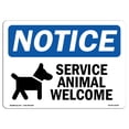 thumbnail image 1 of SignMission OS-NS-A-1218-L-16556 12 x 18 in. OSHA Notice Sign - Service Animals Welcome, 1 of 6