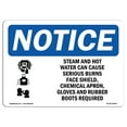thumbnail image 1 of OSHA Notice Sign - Steam And Hot Water Can Cause |  Aluminum Sign | Protect Your Business, Construction Site, Warehouse & Shop Area |  Made in the USA, 1 of 6