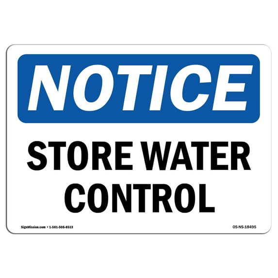 OSHA Notice Sign - Storm Water Control | Aluminum Sign | Protect Your Business, Construction Site, Warehouse & Shop Area | Made in the USA