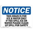 thumbnail image 1 of SignMission OS-NS-A-1218-L-18608 12 x 18 in. OSHA Notice Sign - This Drain is for Ice & Water Only If You, 1 of 6