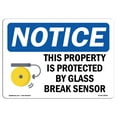 thumbnail image 1 of OSHA Notice Sign - This Property Is Protected By |  Aluminum Sign | Protect Your Business, Construction Site, Warehouse & Shop Area |  Made in the USA, 1 of 6
