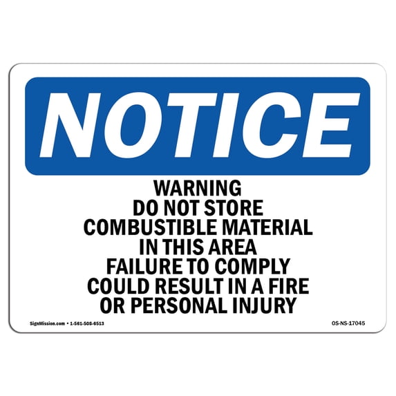 OSHA Notice Sign - OSHA Fuel Sign | Aluminum Sign | Protect Your Business, Construction Site, Warehouse & Shop Area | Made in the USA