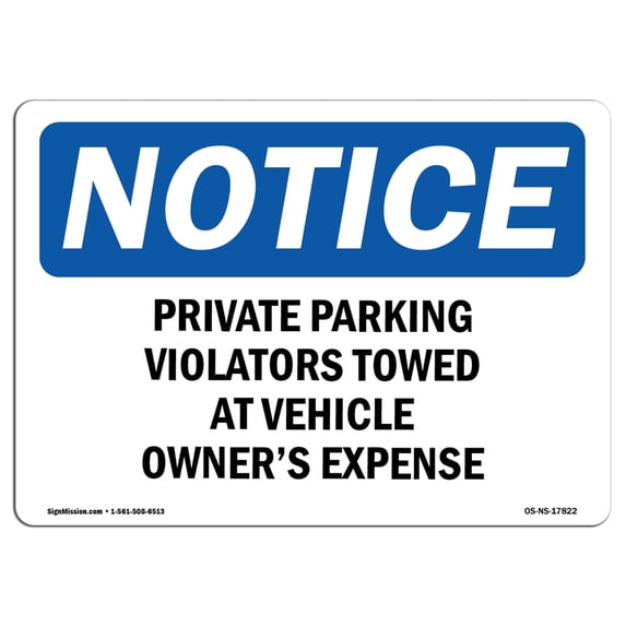 SignMission OS-NS-A-1218-V-10794 12 x 18 in. OSHA Notice Sign - Work Site Authorized Personnel