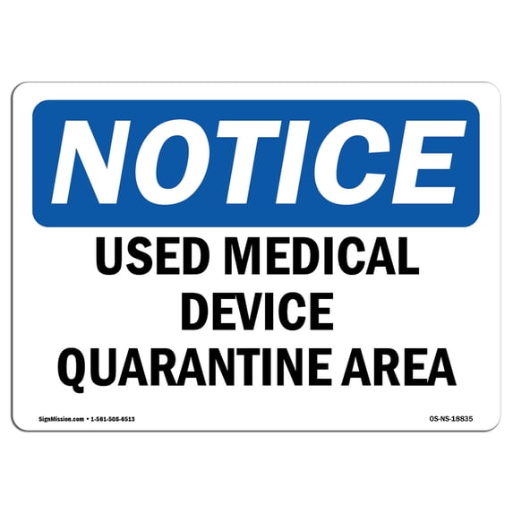 SignMission OS-NS-A-1218-V-12856 12 x 18 in. OSHA Notice Sign - for Major Deposits Use Rear Entrance