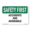 thumbnail image 1 of OSHA SAFETY FIRST Sign - Accidents Are Avoidable | Aluminum Sign | Protect Your Business, Construction Site, Warehouse & Shop Area | Made in the USA, 1 of 6