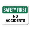 thumbnail image 1 of OSHA SAFETY FIRST Sign - No Accidents | Aluminum Sign | Protect Your Business, Construction Site, Warehouse & Shop Area | Made in the USA, 1 of 6