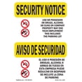 thumbnail image 1 of OSHA SECURITY NOTICE Sign - Drugs End Employment Bilingual | Aluminum Sign | Protect Your Business, Work Site, Warehouse & Shop Area | Made in the USA, 1 of 6
