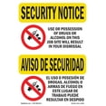 thumbnail image 1 of OSHA SECURITY NOTICE Sign - Drugs Or Alcohol Dismiss Bilingual | Aluminum Sign | Protect Your Business, Work Site, Warehouse & Shop Area | Made in the USA, 1 of 6
