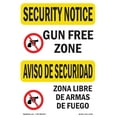 thumbnail image 1 of OSHA SECURITY NOTICE Sign - Gun Free Zone Bilingual | Aluminum Sign | Protect Your Business, Construction Site, Warehouse & Shop Area | Made in the USA, 1 of 6