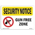thumbnail image 1 of OSHA SECURITY NOTICE Sign - Gun Free Zone | Aluminum Sign | Protect Your Business, Construction Site, Warehouse & Shop Area | Made in the USA, 1 of 6