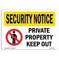 thumbnail image 1 of OSHA SECURITY NOTICE Sign - Private Property Keep Out | Aluminum Sign | Protect Your Business, Construction Site, Warehouse & Shop Area | Made in the USA, 1 of 6