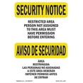 thumbnail image 1 of SignMission OS-SN-A-1218-L-11641 12 x 18 in. OSHA Security Notice Sign - Restricted Area Not Assigned, 1 of 6