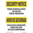thumbnail image 1 of SignMission OS-SN-A-1218-L-11658 12 x 18 in. OSHA Security Notice Sign - Video Surveillance in Use Bilingual, 1 of 6