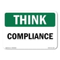 thumbnail image 1 of OSHA THINK Sign - Compliance | Aluminum Sign | Protect Your Business, Construction Site, Warehouse & Shop Area | Made in the USA, 1 of 6