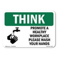 thumbnail image 1 of SignMission OS-TS-A-1218-L-11856 12 x 18 in. OSHA Think Sign - Promote a Healthy Workplace with Symbol, 1 of 6
