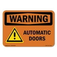 thumbnail image 1 of SignMission OS-WS-A-1218-L-12467 12 x 18 in. OSHA Warning Sign - Automatic Doors, 1 of 6