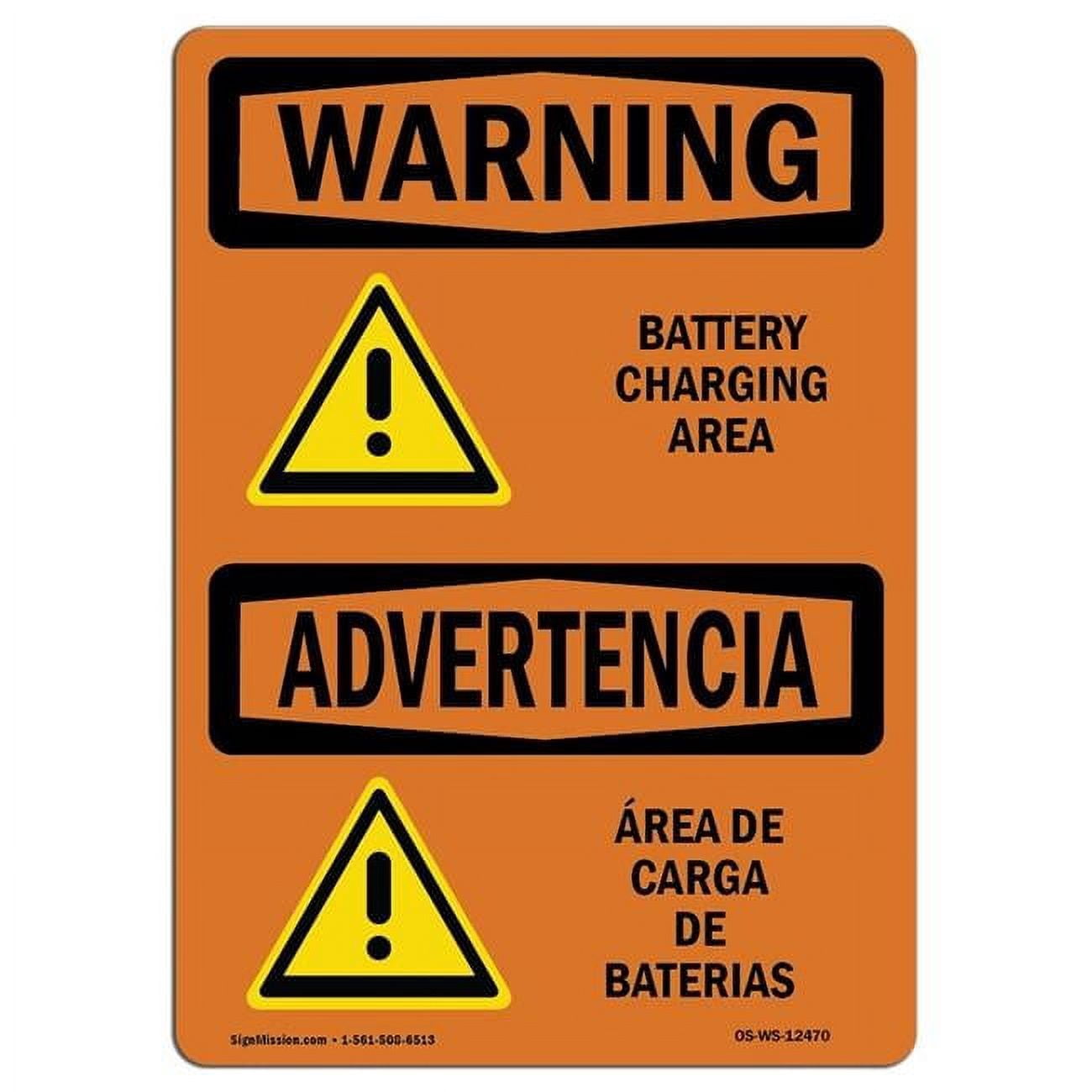 SignMission OS-WS-A-1218-L-12470 12 x 18 in. OSHA Warning Sign ...