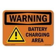 thumbnail image 1 of SignMission OS-WS-A-1218-L-12471 12 x 18 in. OSHA Warning Sign - Battery Charging Area, 1 of 6