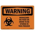 thumbnail image 1 of SignMission OS-WS-A-1218-L-12499 12 x 18 in. OSHA Warning Sign - Biohazard No Food or Drink, 1 of 6