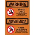 thumbnail image 1 of SignMission OS-WS-A-1218-L-12512 12 x 18 in. OSHA Warning Sign - Buried Cable Call Before Digging Bilingual, 1 of 6