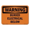 thumbnail image 1 of SignMission OS-WS-A-1218-L-11995 12 x 18 in. OSHA Warning Sign - Buried Electrical Below, 1 of 6