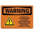 thumbnail image 1 of SignMission OS-WS-A-1218-L-12520 12 x 18 in. OSHA Warning Sign - Children Can Fall Into with Symbol, 1 of 6