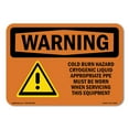 thumbnail image 1 of OSHA WARNING Sign - Cold Burn Hazard Cryogenic Liquid With Symbol | Aluminum Sign | Protect Your Business, Work Site, Warehouse | Made in the USA, 1 of 6