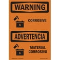thumbnail image 1 of SignMission OS-WS-A-1218-L-11954 12 x 18 in. OSHA Warning Sign - Corrosive - Material Corrosivo, 1 of 6