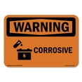 thumbnail image 1 of SignMission OS-WS-A-1218-L-12534 12 x 18 in. OSHA Warning Sign - Corrosive, 1 of 6