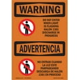 thumbnail image 1 of SignMission OS-WS-A-1218-L-12552 12 x 18 in. OSHA Warning Sign - Do Not Enter When Light Bilingual, 1 of 6