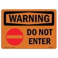thumbnail image 1 of OSHA WARNING Sign - Do Not Enter With Symbol | Aluminum Sign | Protect Your Business, Construction Site, Warehouse & Shop Area | Made in the USA, 1 of 6