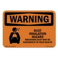 thumbnail image 1 of SignMission OS-WS-A-1218-L-12581 12 x 18 in. OSHA Warning Sign - Dust Inhalation Hazard, 1 of 6