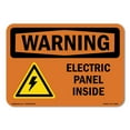 thumbnail image 1 of OSHA WARNING Sign - Electric Panel Inside With Symbol | Aluminum Sign | Protect Your Business, Construction Site, Warehouse & Shop Area | Made in the USA, 1 of 6