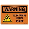 thumbnail image 1 of SignMission OS-WS-A-1218-L-12095 12 x 18 in. OSHA Warning Sign - Electrical Panel Inside with Symbol, 1 of 6