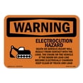 thumbnail image 1 of OSHA WARNING Sign - Electrocution Hazard Crane | Aluminum Sign | Protect Your Business, Construction Site, Warehouse & Shop Area | Made in the USA, 1 of 6