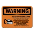 thumbnail image 1 of SignMission OS-WS-A-1218-L-12592 12 x 18 in. OSHA Warning Sign - Electrocution Hazard Crane, 1 of 6