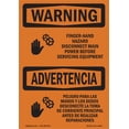 thumbnail image 1 of OSHA WARNING Sign - Finger - Hand Hazard Bilingual | Aluminum Sign | Protect Your Business, Construction Site, Warehouse & Shop Area | Made in the USA, 1 of 6