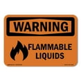 thumbnail image 1 of SignMission OS-WS-A-1218-L-12617 12 x 18 in. OSHA Warning Sign - Flammable Liquids, 1 of 6