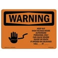 thumbnail image 1 of SignMission OS-WS-A-1218-L-12657 12 x 18 in. OSHA Warning Sign - Keep Out High Voltage with Symbol, 1 of 6