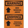 thumbnail image 1 of OSHA WARNING Sign - Men Working Above Bilingual | Aluminum Sign | Protect Your Business, Construction Site, Warehouse & Shop Area | Made in the USA, 1 of 6