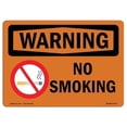 thumbnail image 1 of OSHA WARNING Sign - No Smoking | Aluminum Sign | Protect Your Business, Construction Site, Warehouse & Shop Area | Made in the USA, 1 of 6