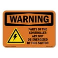 thumbnail image 1 of SignMission OS-WS-A-1218-L-12297 12 x 18 in. OSHA Warning Sign - Parts of the Controller Are with Symbol, 1 of 6