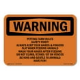thumbnail image 1 of OSHA WARNING Sign - Petting Farm Rules Safety First! Always | Aluminum Sign | Protect Your Business, Work Site, Warehouse & Shop Area | Made in the USA, 1 of 6
