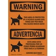 thumbnail image 1 of SignMission OS-WS-A-1218-L-12781 12 x 18 in. OSHA Warning Sign - Protected Guard Dog Three Days Bilingual, 1 of 6
