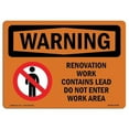 thumbnail image 1 of SignMission OS-WS-A-1218-L-12794 12 x 18 in. OSHA Warning Sign - Renovation Work Contains Lead Do Not Enter, 1 of 6