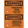 thumbnail image 1 of OSHA WARNING Sign - Renovation Work Do Not Enter Work Area | Aluminum Sign | Protect Your Business, Work Site, Warehouse & Shop Area | Made in the USA, 1 of 6